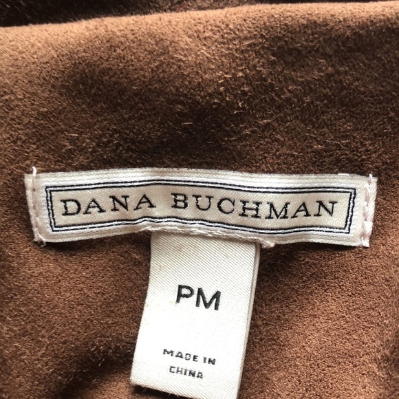 𝅺dana Bushman Women’s Brown Faux Suede Jacket Petite Medium - Picture 6 of 8